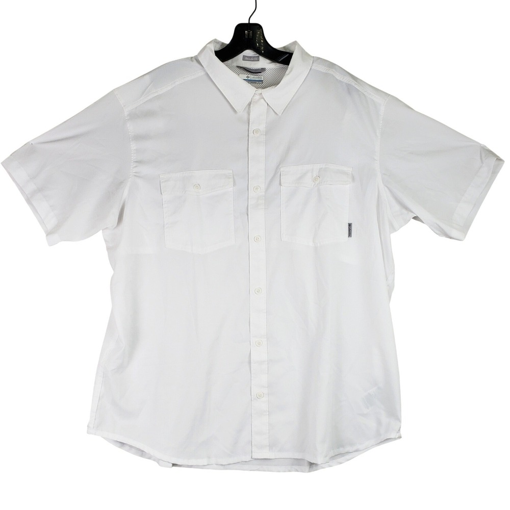 Columbia Silver Ridge Shirt Mens XL White Hiking Outdoor Gorpcore Utility